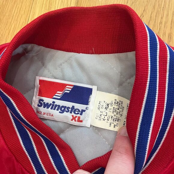 VTG 80s Philadelphia 76ers Sixers Satin Bomber Varsity Jacket Swingster XL USA‎ - Picture 3 of 7